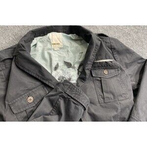 Diesel Jacket Mens M Black Military Field Coat Lined Utility Cargo